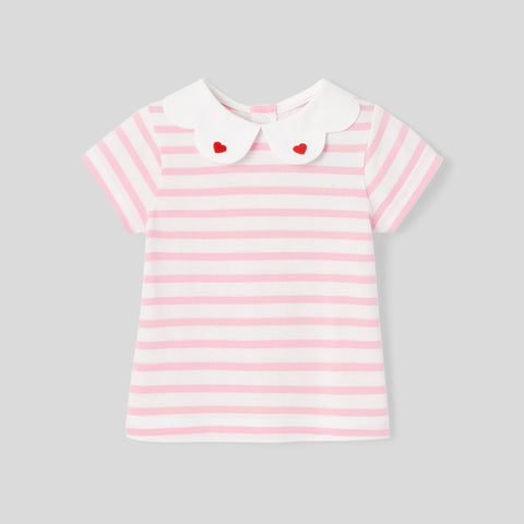 T-shirt bébé fille marinière